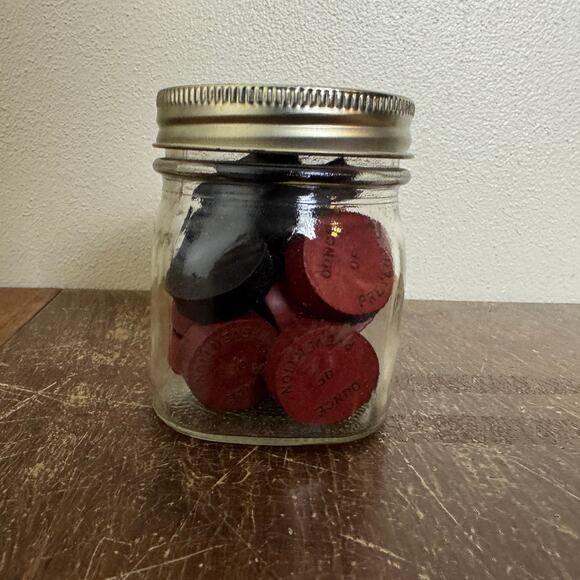 Armstrong Tires Rubber Checkers Ounce of Prevention Advertising Kerr Mason Jar - Picture 4 of 10